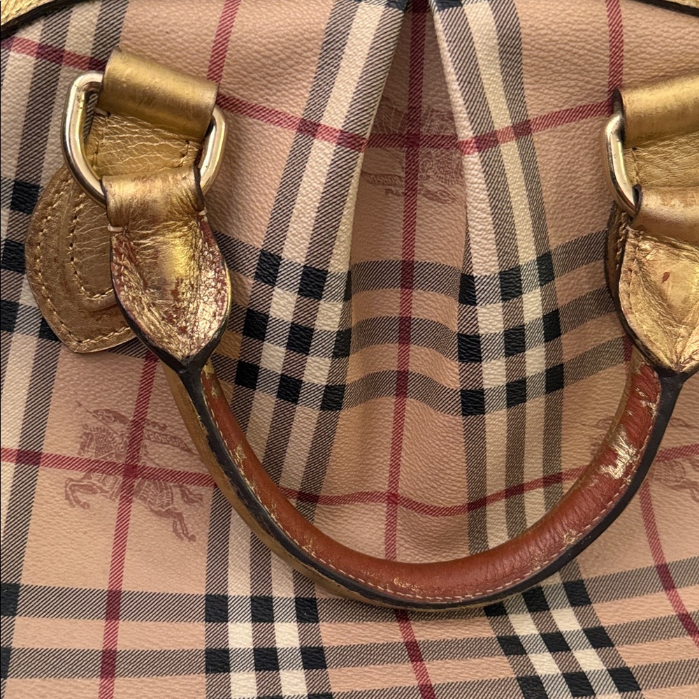 Authentic (Preloved) Burberry Checkered Satchel I… - image 5